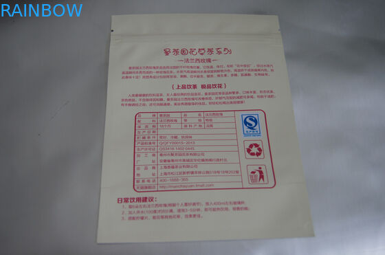 Emballage fait sur commande plat de sachet à thé de papier d'aluminium pour le thé de Rose de Français