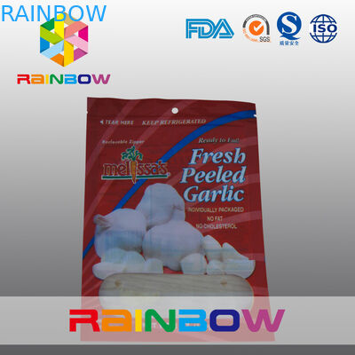 Les sachets en matière plastique épluchés frais d'ail empaquetant/tirette de Mylar mettent en sac