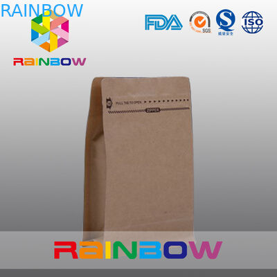 Sacs en papier naturels adaptés aux besoins du client de Brown pour l'emballage de boeuf séché