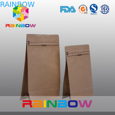 Sacs en papier naturels adaptés aux besoins du client de Brown pour l'emballage de boeuf séché