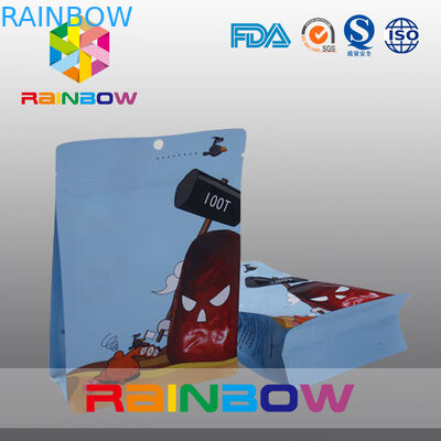 Sacs rescellables de casse-croûte de fond plat avec le chiffre de bande dessinée pour des enfants