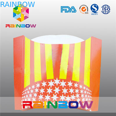 Boîte de papier se pliante jetable d'emballage pour des pommes frites empaquetant la boîte