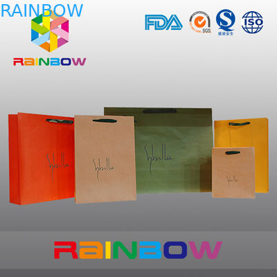 Coutume blanche/rouge de conception unique a imprimé des sacs en papier avec la poignée