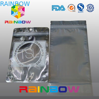 Anti sac statique du joint trois d'aluminium arrière transparent latéral d'avant avec l'entaille de tirette et de larme