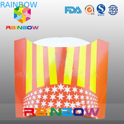 Biodégradable emportez l'emballage jetable de pommes frites de boîte de papier