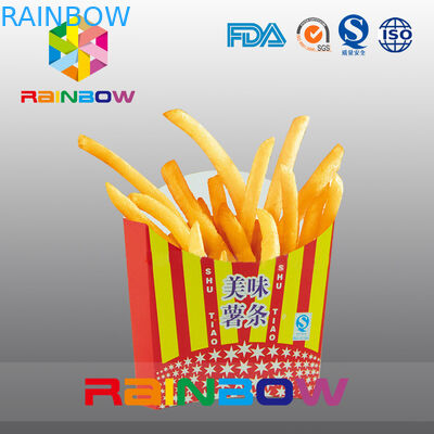 Biodégradable emportez l'emballage jetable de pommes frites de boîte de papier