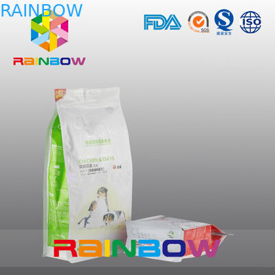 Poche d'aliment pour animaux familiers de gousset de fond plat/sac étanches à l'humidité emballage alimentaire de chien