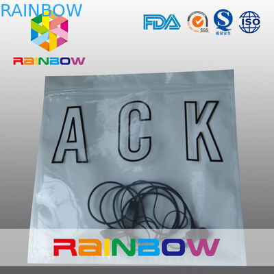 Anti sac statique du joint trois de dos blanc avant transparent latéral de perle avec la tirette