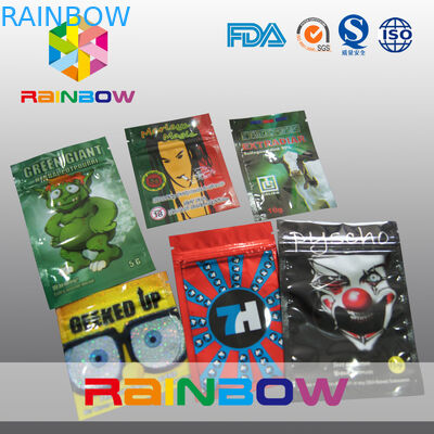 Trois sacs de fines herbes de tirette de pot-pourri d'emballage/épice d'encens de joint latéral