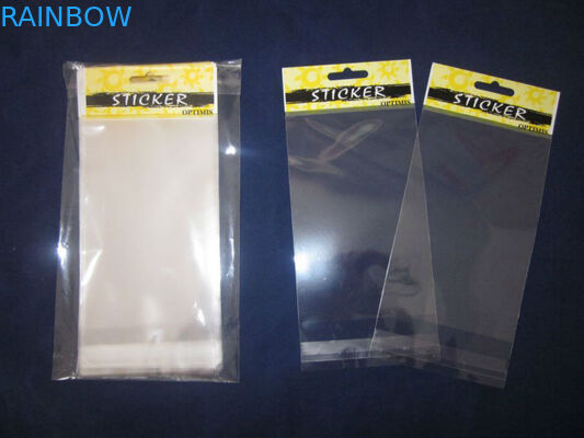 Sac jaune de violoncelle met en sac d'impression d'emballage de tête d'OPP/OPP avec le trou pour le cure-dents