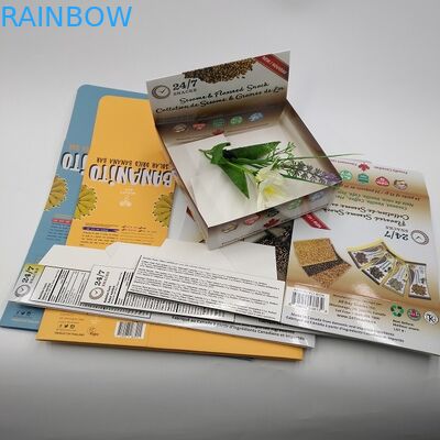 Boîtes de papier de carton blanc pliable pour les boîtes de papier de empaquetage à casse-croûte de nourriture de barres de chocolat de barre d'énergie