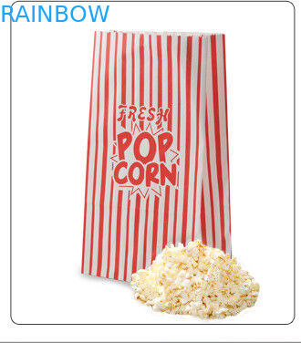 Dessus adapté aux besoins du client de sacs en papier de Brown Papier d'emballage de fond plat ouvert pour le casse-croûte