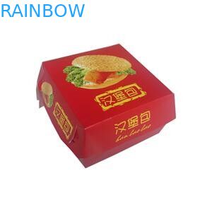 Boîte de papier faite sur commande pour Burger King empaquetant, boîte de papier à hamburger