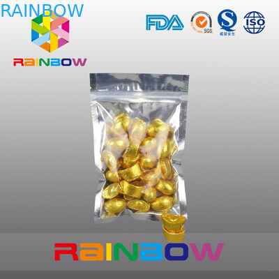 sacs du casse-croûte 100g empaquetant l'aluminium avant de dos de Transprent avec la tirette