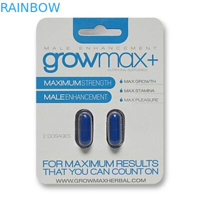 Emballage accrochant imprimé par coutume de carte de papier pour le stimulant masculin d'amélioration avec deux trous