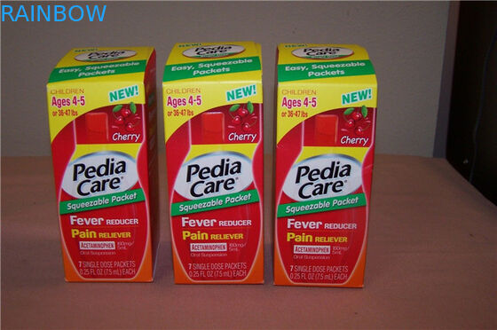 Boîte de papier imprimée par coutume pour l'emballage de réducteur de douleur, paquets de boîte de papier d'antidouleur