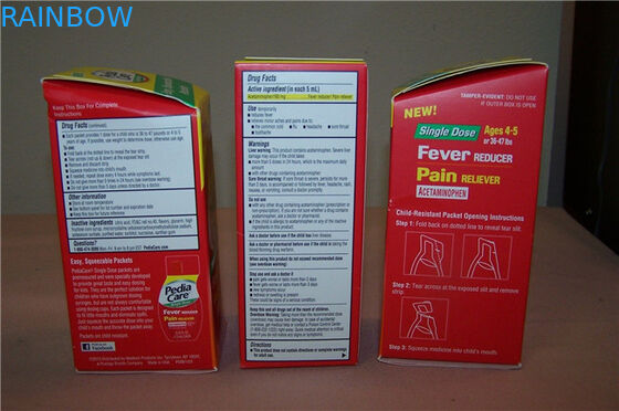 Paquets ondulés adaptés aux besoins du client de boîte de papier avec l'estampillage chaud, rouge