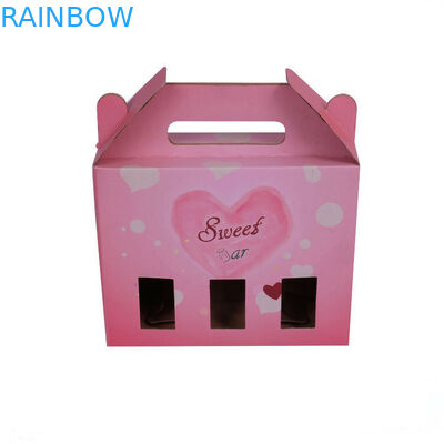 Emballage fermé automatique de boîte de papier de cadeau, caisse ondulée de carton avec la fenêtre