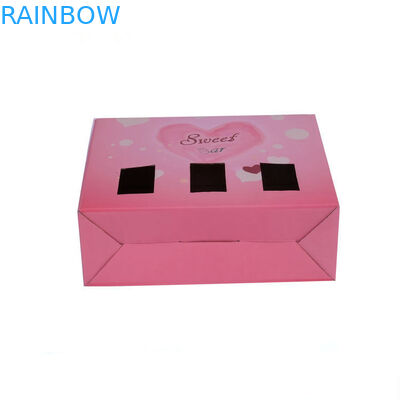 Emballage fermé automatique de boîte de papier de cadeau, caisse ondulée de carton avec la fenêtre