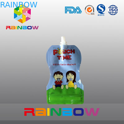 poche re-Sequeezed de bec d'aliment pour bébé de 140ml 200ml avec la double tirette