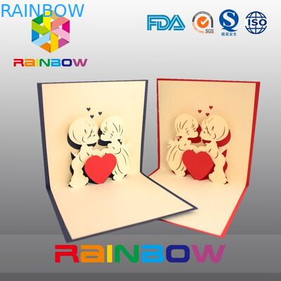 Sacs en papier adaptés aux besoins du client luxueux pour épouser la carte d'invitation avec la copie vive