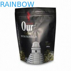 Tenez le sac de café de papier d'aluminium de Matt avec la tirette, sacs de nourriture de sacs de café de Brown