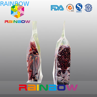 Les haricots zip-lock de gousset inférieur transparent en plastique/emballage alimentaire met en sac