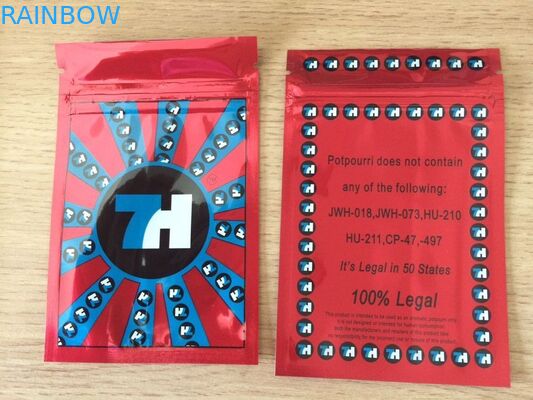 Emballage de fines herbes d'encens de pot-pourri de papier d'aluminium avec l'entaille de tirette et de larme