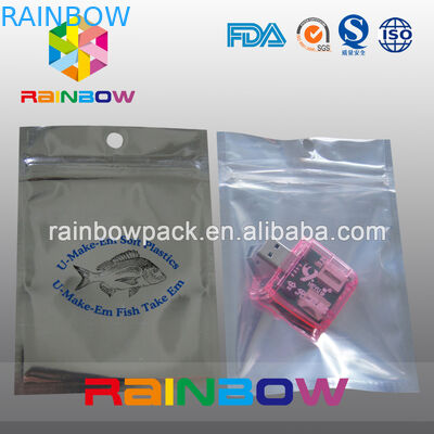 Adapté aux besoins du client imprimant le sac rayé antiparasite d'aluminium, composantes électroniques empaquetant le sac