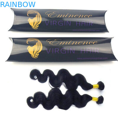 Emballage de boîte de papier d'extension de cheveux avec la fenêtre claire, boîte de papier d'extension de cheveux