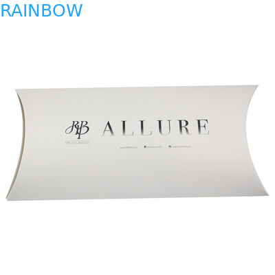 Boîte de papier d'extension noire de cheveux blancs avec la taille et le logo adaptés aux besoins du client dans la forme d'oreiller