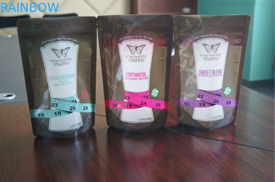 Aliment pour animaux familiers en plastique fait sur commande Doypack pour l'emballage alimentaire avec le zip-lock