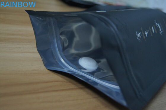 Simple tenez les sacs d'emballage de grain de café de papier d'aluminium avec la valve de décarburation