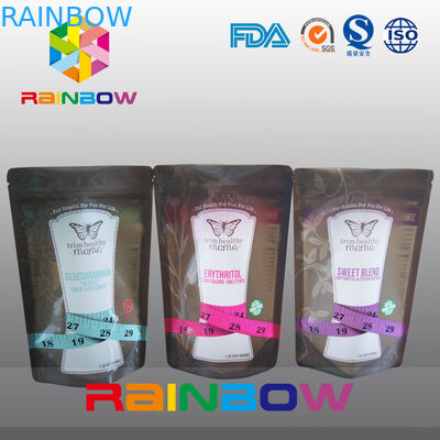 Le gousset inférieur zip-lock en plastique met en sac pour l'emballage de sucre/sucrerie/épice