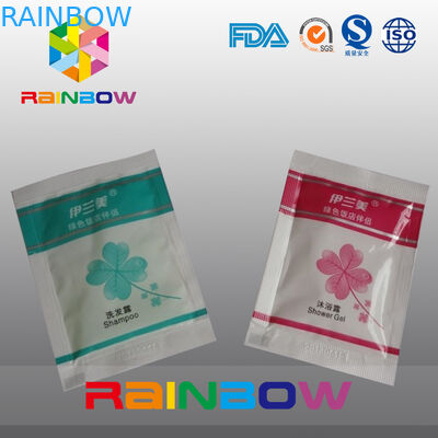 Le joint jetable en plastique de poignée d'emballage de shampooing met en sac avec l'entaille de larme