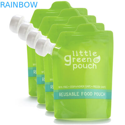 Poches vives de bec d'aliment pour bébé d'impression avec le bec inférieur de gousset et de coin