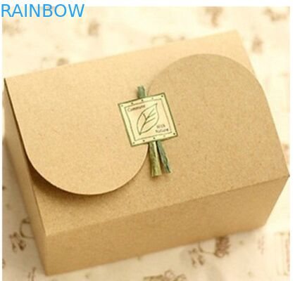 Boîte simple de papier de Brown emballage pour l'emballage de cadeau, impression adaptée aux besoins du client