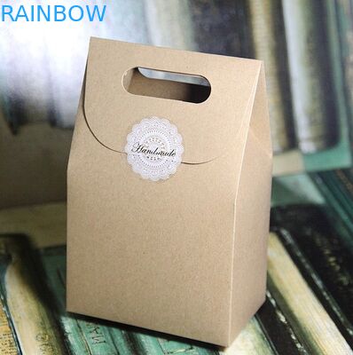 Boîte simple de papier de Brown emballage pour l'emballage de cadeau, impression adaptée aux besoins du client