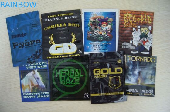 Recherchez le sachet de pilule/le sac poudre de recherches/poche de fines herbes d'encens avec la tirette