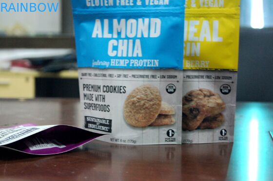 La catégorie comestible tiennent l'écrou de tirette, sac de stockage de casse-croûte/sac sec de nourriture rayé par aluminium