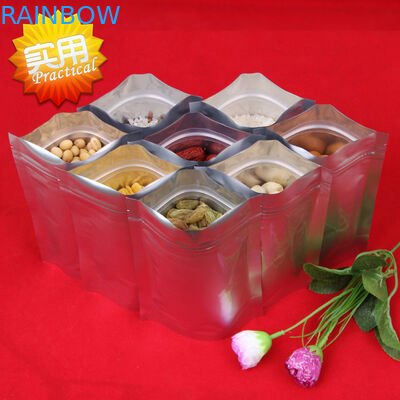 Poches de plastique stratifié d'aluminium empaquetant le sac rouge de tirette de Mylar de sac zip-lock refermable de Mylar