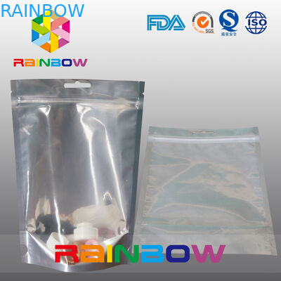 La brume de corps et le papier d'aluminium de lotion de retour et affrontent clairement la poche cosmétique Doypack