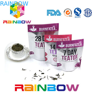 Biodégradable tenez le sac stratifié par zip-lock d'emballage de thé de Mylar de poche de thé