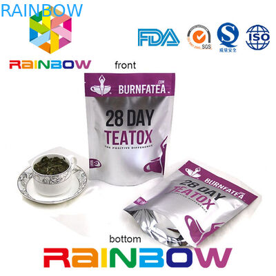 Biodégradable tenez le sac stratifié par zip-lock d'emballage de thé de Mylar de poche de thé