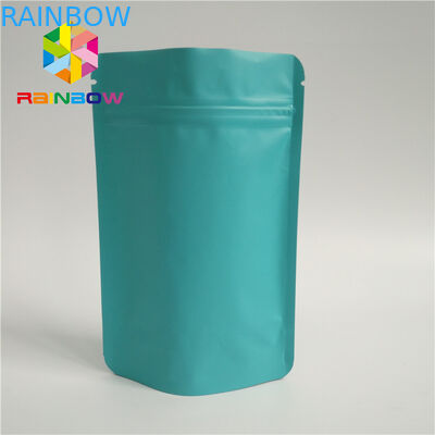 Sacs à thé verts naturels empaquetant le zip-lock debout d'individu extérieur mat