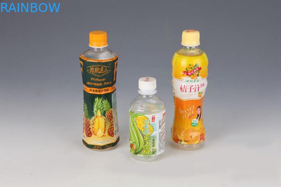 Labels adaptés aux besoins du client de douille de rétrécissement de chaleur de PVC de conception pour l'emballage de bouteille d'eau de jus