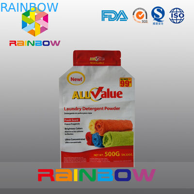 Adapté aux besoins du client imprimant le sac de conditionnement en plastique pour la poudre de détergent de blanchisserie 500g/poudre à laver