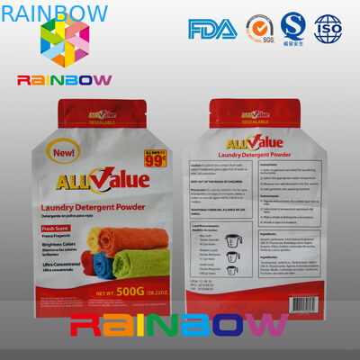 Adapté aux besoins du client imprimant le sac de conditionnement en plastique pour la poudre de détergent de blanchisserie 500g/poudre à laver