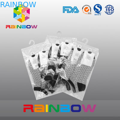 Adaptez le sac zip-lock en plastique d'espace libre d'impression de logo/sac accrochant de crochet avec la tirette