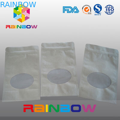 Le sac de papier de Brown emballage tiennent le sac de empaquetage avec la tirette, sac zip-lock pour la sucrerie/nourritures